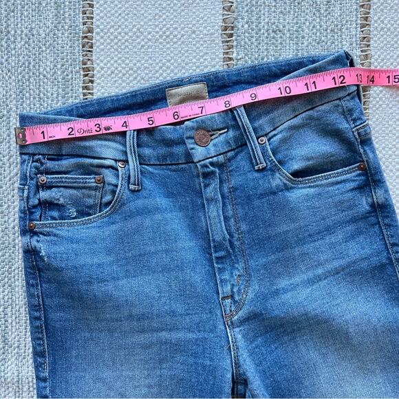 Mother High Waisted Looker Ankle Fray Thrilling Shots Jeans Women’s Size 24 - Picture 4 of 14